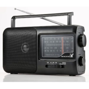 WE RADIO Grandes ondes AM/FM/LW/SW Prise casque jack 3.5mm Noir