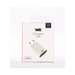 WE- Chargeur Secteur 1 USB 2.4A = 12W BLANC