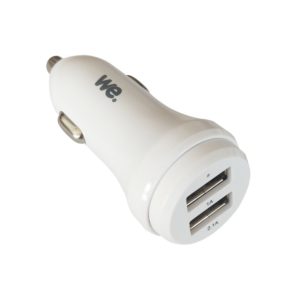 WE- Chargeur Allume cigare 2 USB WEAC2USBB2 BLANC