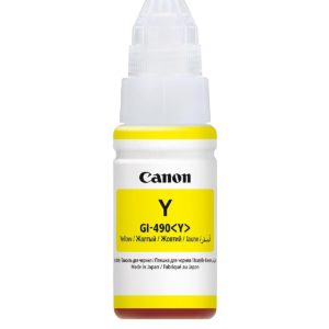 ENCRE CANON GI-490 Yellow ( recharge encre jaune pour G24xx-G34xx)