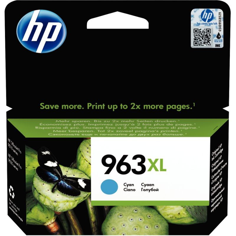 HP 963 XL – Cartouche encre Cyan – 23 ml – 1 600 pages – ( MC 50 )