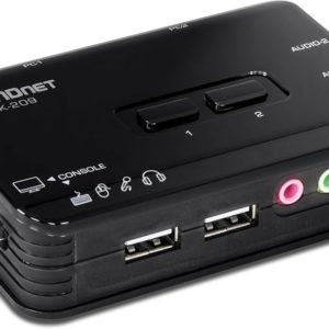 TRENDNET TK-209K – KVM 2 PORTS VGA USB+AUDIO +2 CABLES