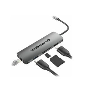 VOLKANO VK-20041-CH Dock Station USB-C avec HDMI/GbLAN/USB3.0 +Lect.