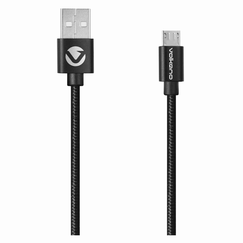 VOLKANO VK-20102-BK BRAIDS Series Cable MICRO USB 1 2m NOIR